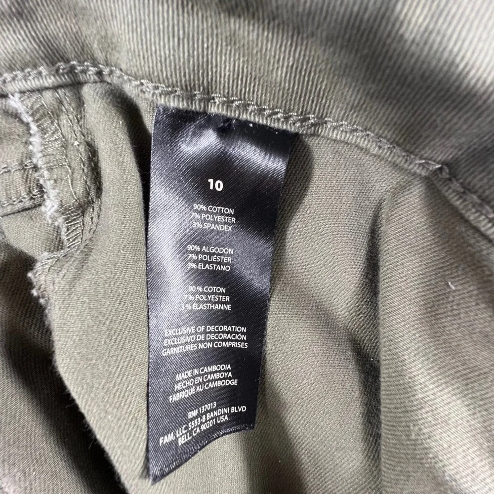 Banana Republic Womens‎ Olive Green Skinny Utility Pants High Rise Chino Size 10